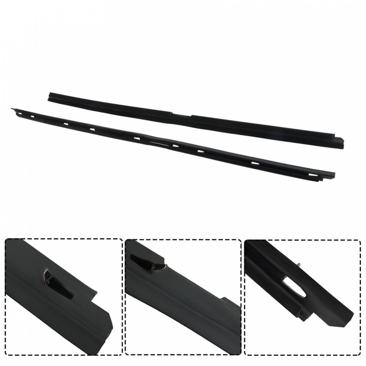4pcs Window Sweep Weatherstrip Felt Seal Kit Replacement For Corvette 1990 1991 1992 1993 1994 1995 1996