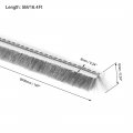 Uxcell Brush Weather Stripping 5m 16 4ft Card Slot Seal Strip Pile Weatherstrip Door Sweep For Window W Silicon Sheet 6x6mm Wxh