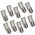 Hqrp 10-pack Ba15s Bayonet Base 30 Leds Smd 3528 Led Bulb Natural White Compatible With 1141 1156 Hurricane 31j Four Winds Rv