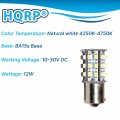 Hqrp 10-pack Ba15s Bayonet Base 30 Leds Smd 3528 Led Bulb Natural White Compatible With 1141 1156 Hurricane 31j Four Winds Rv