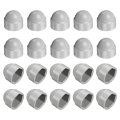 Nut Protection Cap 20pcs M16x23x27mm Plastic Hexagonal Screw Dome Acorn Hex Head Bolt Covers Waterproof Decorative Caps Grey 