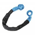 Astra Depot 2pcs 1 2 Blue Synthetic Soft Shackle Rope 38 000lbs Black Protective Sleeve For 4dw Off-road Towing Truck Atv Utv