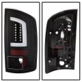 Acanii For 2007-2008 Dodge Ram 1500 2500 3500 Black Led Tube Tail Lights Brake Lamps V3 Driver Passenger Side