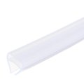 Shower Door Side Seal U-type Sweep For 1 2 Glass 86 5 Long Silicone Frameless Strip Stop Leaks Clear 