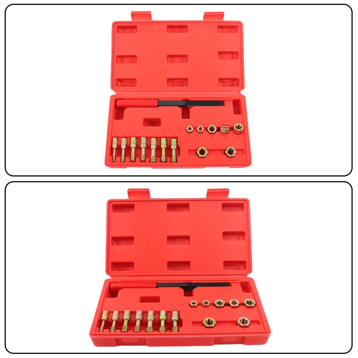 15 Pcs Metric Thread Chaser Set 7 Rethread Repair Tool Kit Restorer And Rethreading For Cleaning Repairing Worn Threads