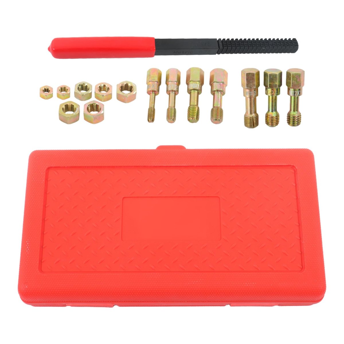15 Pcs Metric Thread Chaser Set 7 Rethread Repair Tool Kit Restorer And Rethreading For Cleaning Repairing Worn Threads