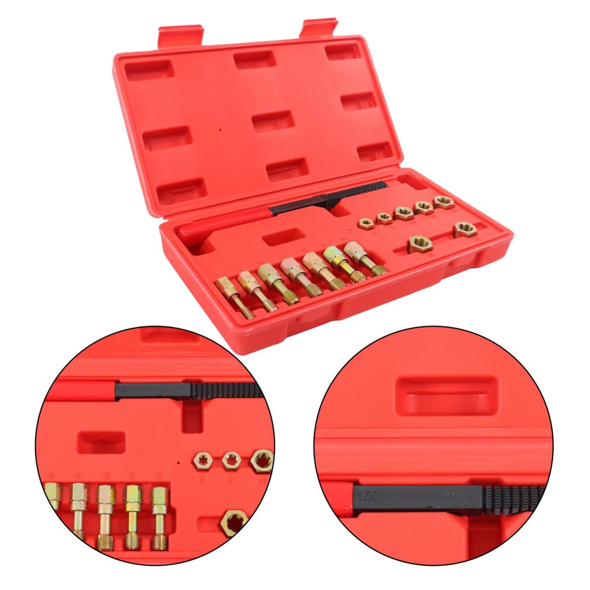 15 Pcs Metric Thread Chaser Set 7 Rethread Repair Tool Kit Restorer And Rethreading For Cleaning Repairing Worn Threads