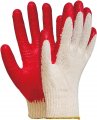 String Knit Red Palm Latex Dipped Work Gloves Cotton Polyester Shell Safety Protection Made In Korea 240 Pairs 