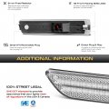Vipmotoz Full Led Front White Side Marker Lights Compatible With 1996-2002 Bmw Z3 M Roadster Chrome Lens Clear Pair Set