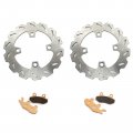 Sfriding Brake Discs Pads Set For Kawasaki Kvf 750 2005-2015