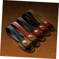 Callaron 2pcs Locket Pendant Leather Key Chain Pendentsring Rings Car Keychains Black Key Eye
