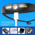Alomejor Motion Sensor Headlamp Rechargeable Lamp Ultralight Adjustable Cob Head Light Flashlight With 5 Modes For Running