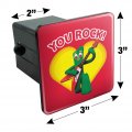 Gumby With Guitar You Rock Heart Tow Trailer Hitch Cover Plug Insert