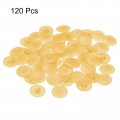 Uxcell Screw Cap Covers 120pcs 16 7x4 3mm Plastic Decoration Cover For Phillips Cam Fitting Nut Self-tapping Dark Beige