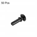 Uxcell Push Clip Rivet 2mm X 5 6mm Pcb Circuit Panel Nylon Fastener Black 50 Pcs