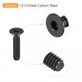 Uxcell 4-40x1 2 Flat Head Socket Cap Screws 10 9 Grade Carbon Steel Hex Countersunk Screw Bolts Machine Fasteners Fully