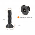 Uxcell 4-40x1 2 Flat Head Socket Cap Screws 10 9 Grade Carbon Steel Hex Countersunk Screw Bolts Machine Fasteners Fully