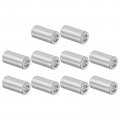 Uxcell 10pcs Aluminum Spacer 5mm Bore 10mm Od 25mm Length Screw Standoff Bushing Plain Finish Round For M5 Screws Bolts And 