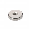 Uxcell Round Knurled Thumb Nuts Conector Lock Adjusting M8 Female Threaded Thin Type Nickel Plated Pack Of 5