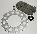 Kawasaki Kx125 Non O Ring Chain And Sprocket Kit 13 49 112l For 1996 1997 Models Steel Front Rear Sprockets 