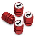 Ford Bronco Tire Valve Stem Caps White Logo On Red Hexagon Aluminum Set Of 4 Universal Fit For Cars Suvs And Trucks Official 