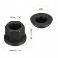 Uxcell M20 Flange Hex Nut Grade 10 9 Carbon Steel Black Oxide Finished For Machinery