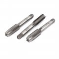 Uxcell 3 Pcs 12mm 4 Flutes Straight Screw Thread Metric Hand Taps M12x1 75mm