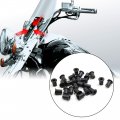 Uxcell 25pcs Black Rubber M5 Motorcycle Windscreen Windshield Fastener Well Nuts
