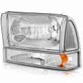 Ocpty Headlight Assembly Pair Replacement For 00-04d Excursion 99-05d F-250 Super Dutyd F-350 99-04 For Ford For F-450 For
