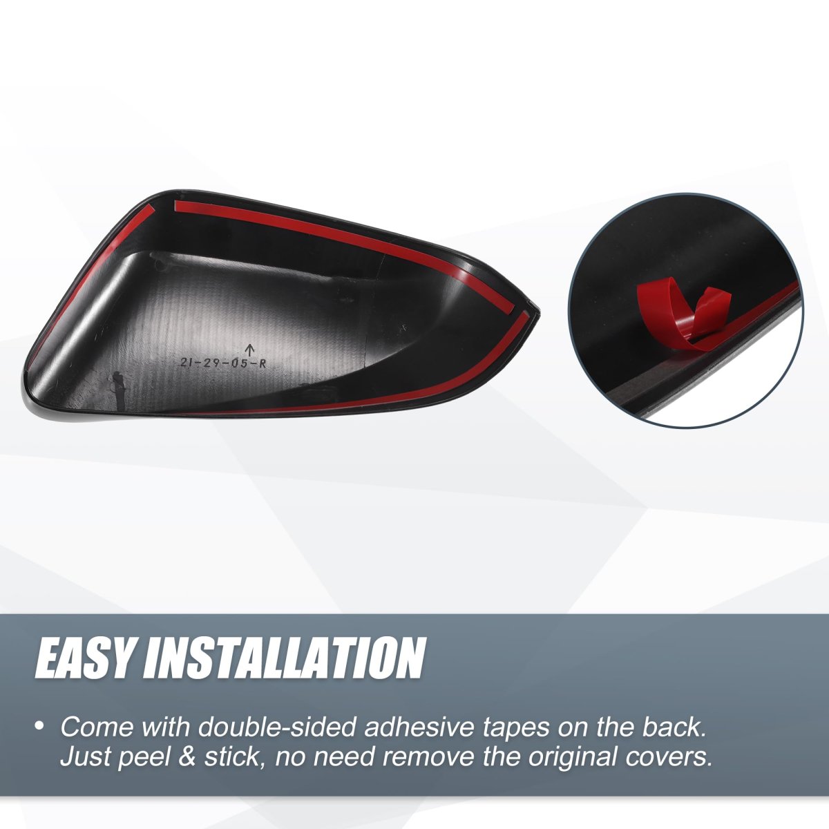 Gloss Black Rear View Side Mirror Cover Cap Overlay For Lexus Rx 2023 1 Pair Driver And Passenger Exterior Decoration Trims Abs