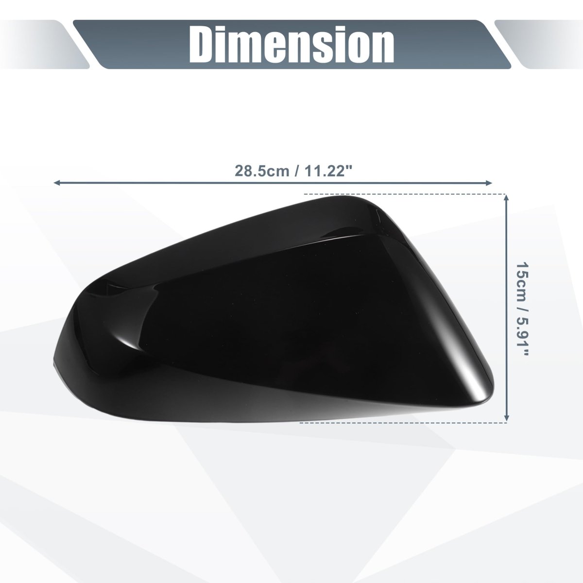 Gloss Black Rear View Side Mirror Cover Cap Overlay For Lexus Rx 2023 1 Pair Driver And Passenger Exterior Decoration Trims Abs
