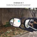 Towing Mirror Universal Dual Views Adjustable Clip On Rearview Side Oval Mirror 7 5x5 5in For Car Truck