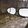 Towing Mirror Universal Dual Views Adjustable Clip On Rearview Side Oval Mirror 7 5x5 5in For Car Truck