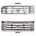 G-plus Front Bumper Grille Compatible With Bronco 1992-1996 Ford F150 F250 F350 1992-1997 Chrom Plastic F4tz8200a Fo1200173
