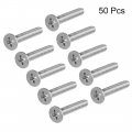 Uxcell M4x20mm Flat Head Machine Screws Phillips Cross Screw 304 Stainless Steel Fasteners Bolts 50pcs