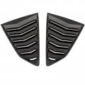 Ocpty Rear Window Louvers Compatible With 2016-2020 For Chevrolet Camaro Abs Racing Quarter Glossy Black