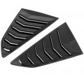 Ocpty Rear Window Louvers Compatible With 2016-2020 For Chevrolet Camaro Abs Racing Quarter Glossy Black