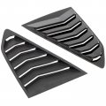 Ocpty Rear Window Louvers Compatible With 2016-2020 For Chevrolet Camaro Abs Racing Quarter Glossy Black
