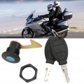 Motorcycle Key Lock Kit Rear Trunks Set Scooter Fitting Tail Lock Aluminum Plastic Universal For Electric Motorcycles Storage C