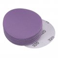 Uxcell 20pcs 3-inch Purple Sanding Discs 320 Grits Hook And Loop Professional Aluminum Oxide Sand Paper Wet Dry Polish For Wood