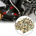 60 Pcs M8 Car Bronze Tone Carbon Steel Thread Half Hexagonal Rivet Nut