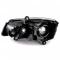 Hecasa Headlight Headlamp Black Housing Clear Lens Compatible With 2011-2020 Dodge Grand Caravan 4-door Van 2008-2016 Chrysler