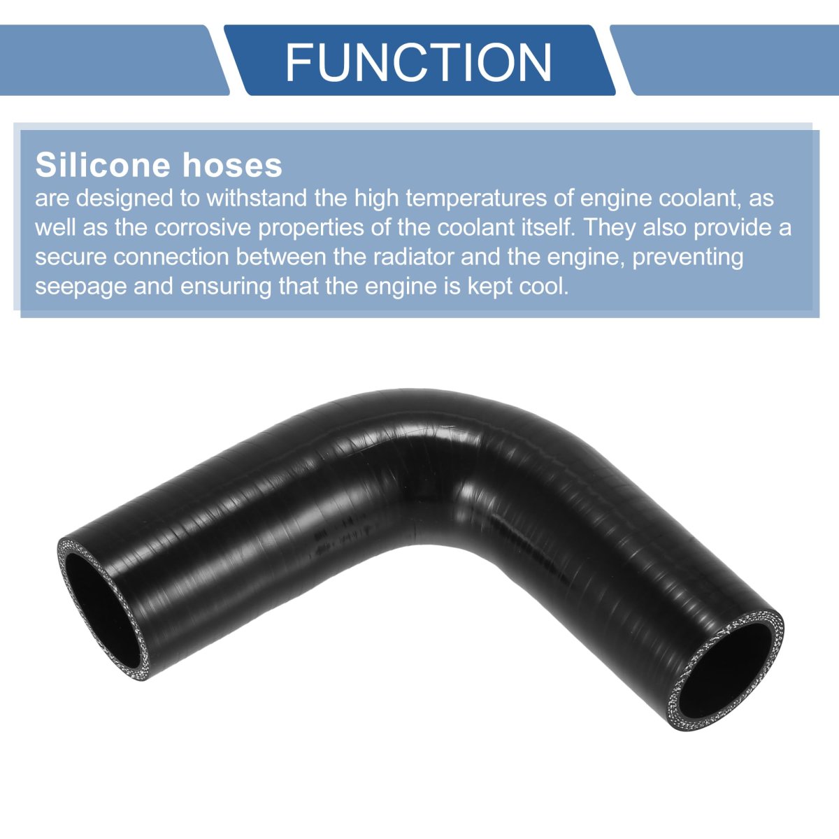 1 Pcs 35-38mm 38 -1 50 Id 120mm 4 72 Length 90 Degrees Black Car Silicone Hose Coolant Universal