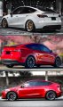 High Kick Sport Perfomance V Style Carbon Fiber Trunk Lid Spoiler Wing Compatible With 2020-2022 Tesla Model Y