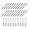 20pcs Double Ended Stud Screws M3x30mm 304 Stainless Steel Dual Threaded Rod Bolts With Nuts And Flat Lock Washers End Screw 