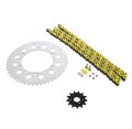 Chain And Sprocket Kit For Kawasaki Kdx250 1991 To 1994 Kx250 1992 1997 Yellow O Ring With 13t Front 51t Rear Steel Sprockets