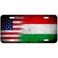 Aluminum License Plate Flag Of Hungary Hungarian Rustic Usa 