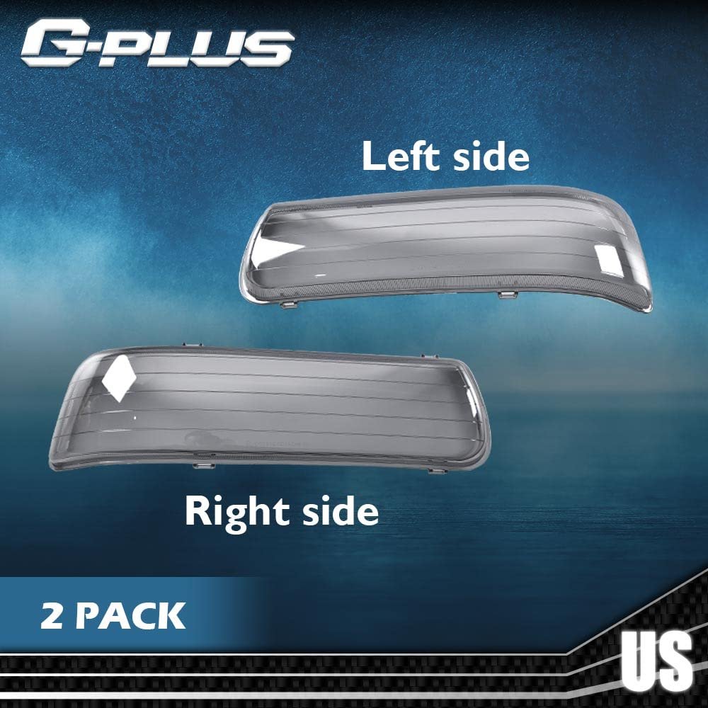 Front Headlight Lenses Cover For 1999-2002 Chevy Silverado 1500 2500 3500 Left Right Side Replacement A Pair Smoky Lens