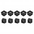 16pcs Plastic Threaded Tube Inserts With M10 Thread For 1 25 X1 Od Square Adjustable Black Plug Caster Insert Chair End Caps 