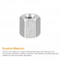 Uxcell M12 X 1 75-pitch 20mm Length Coupling Nuts 5pcs 304 Stainless Steel Metric Hex Rod